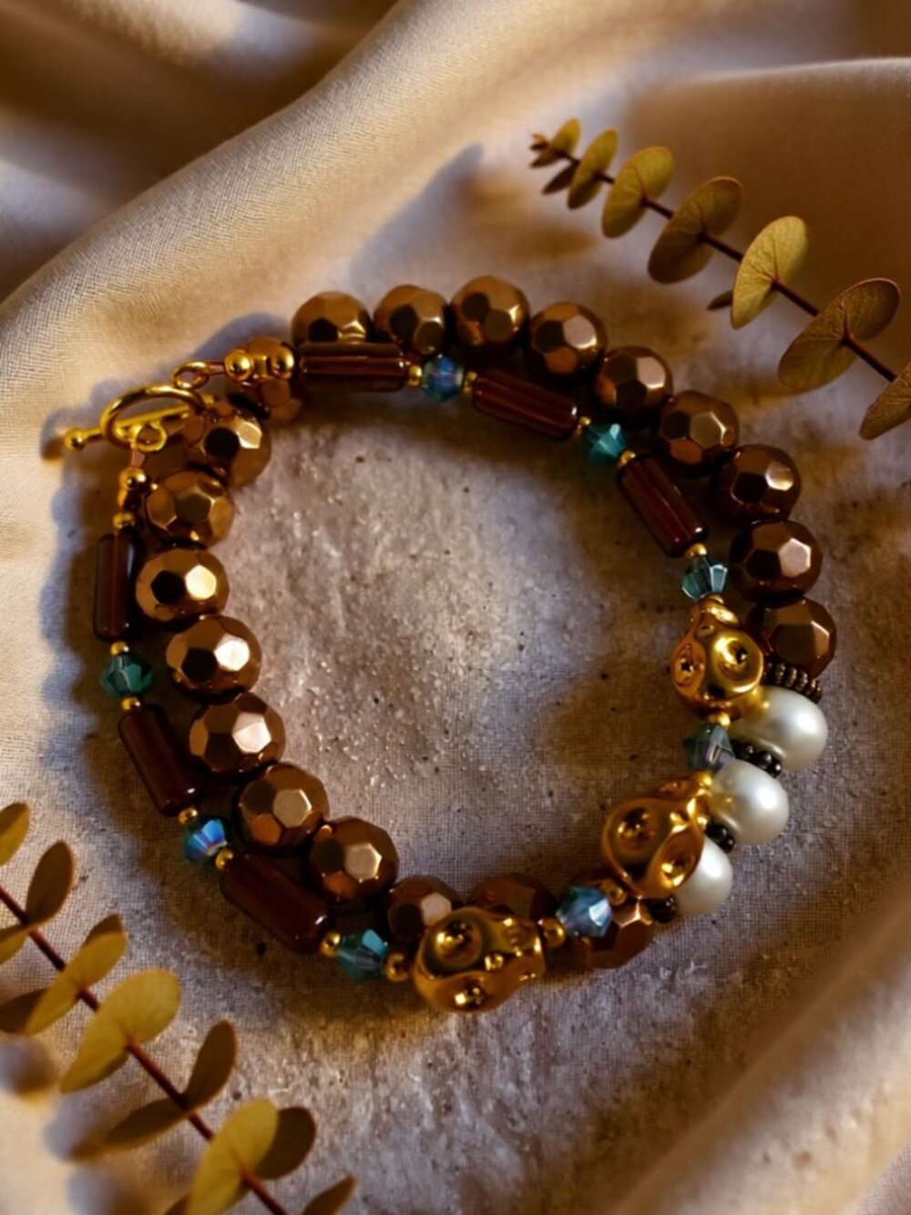 2 Stack Bracelet Clearance Bundle! Skulls Pearls Sparkles 4 Teens! 6.75" Wrists